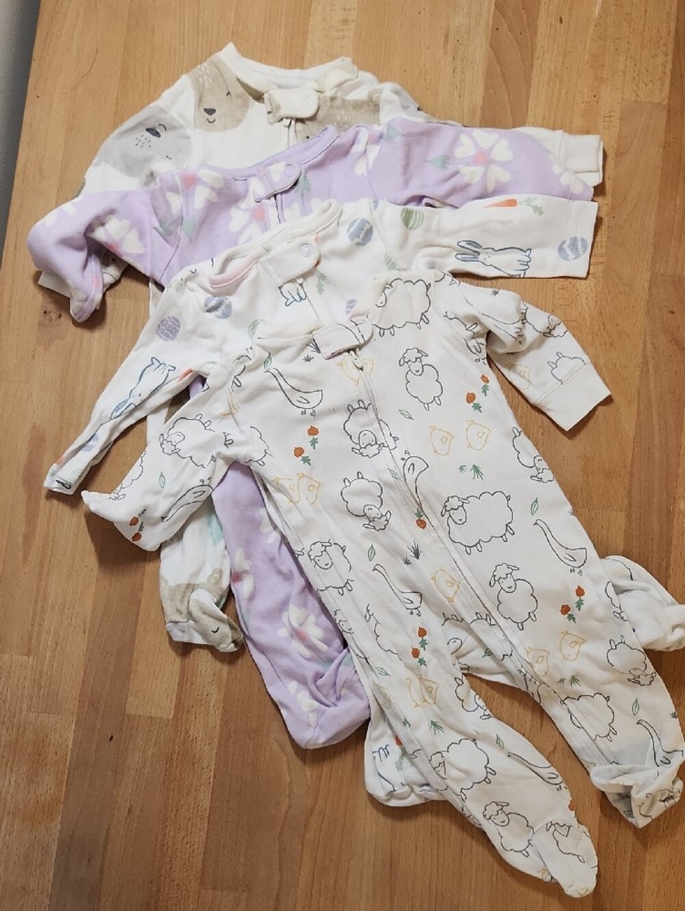 4 Pack Bundle Carter's Footed One-Piece Set